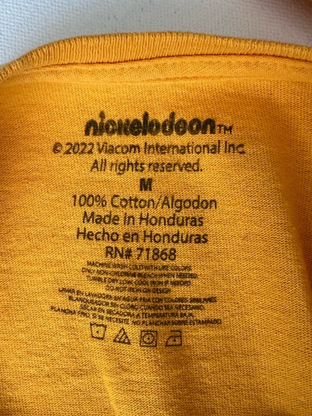 Nickelodeon Men’s SpongeBob Yellow Graphic Long Sleeve Tee - M - Picture 5 of 7